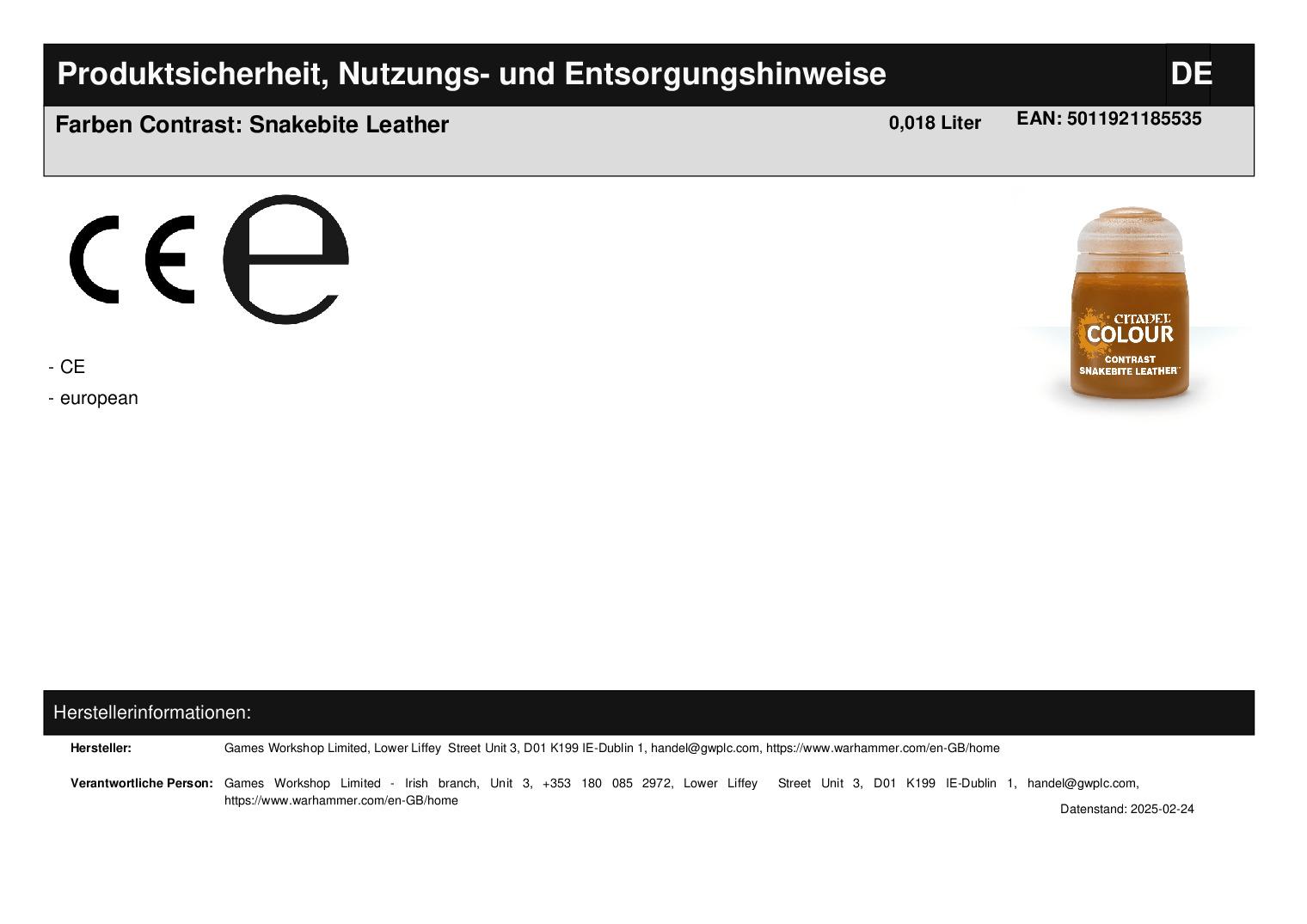 Farben Contrast: Snakebite Leather