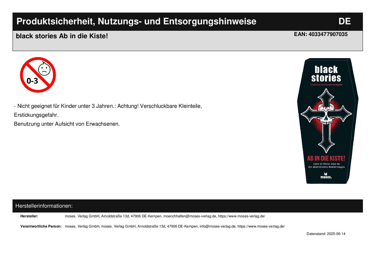 black stories Ab in die Kiste! black stories Ab in die Kiste!