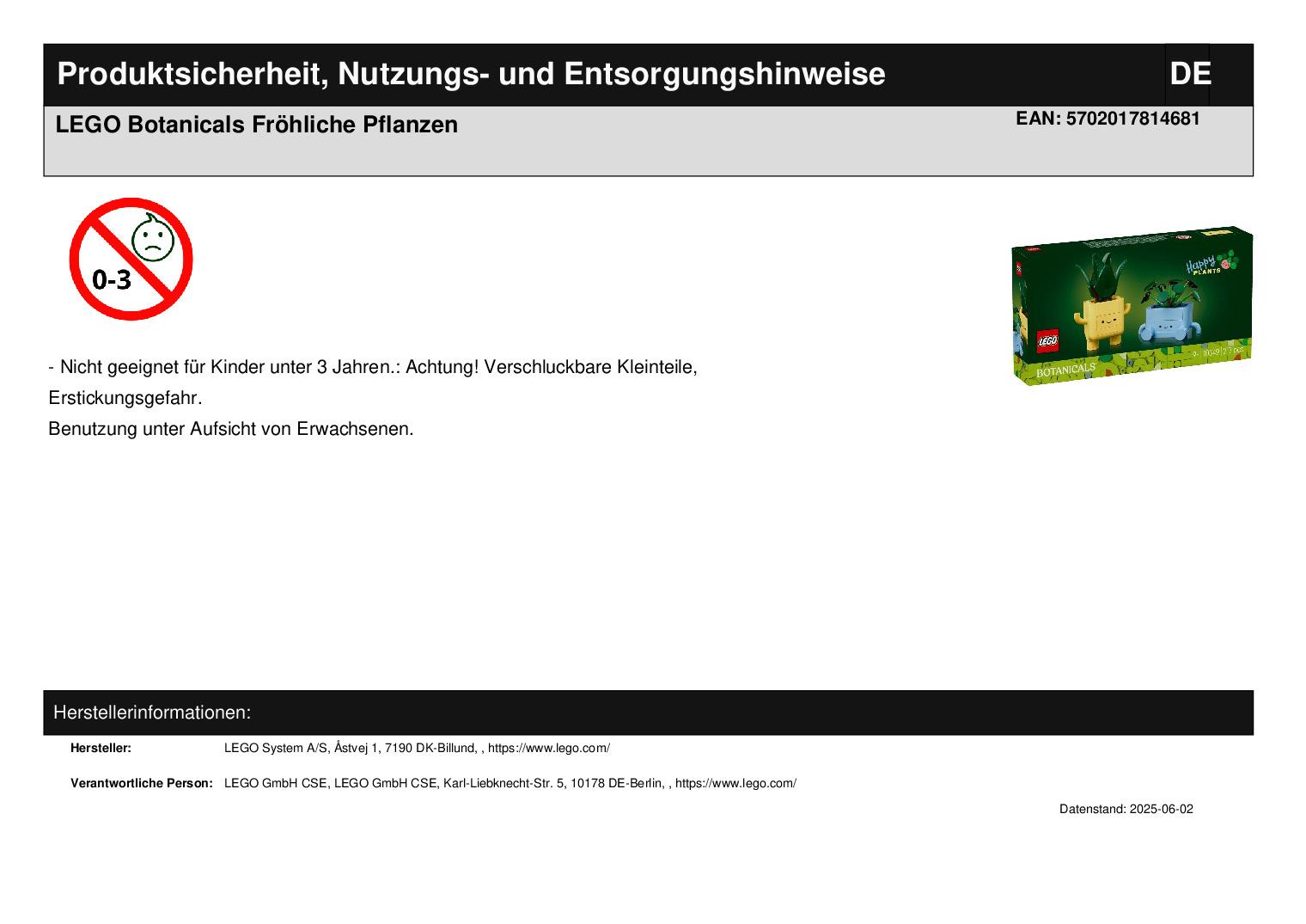LEGO Botanicals Fröhliche Pflanzen