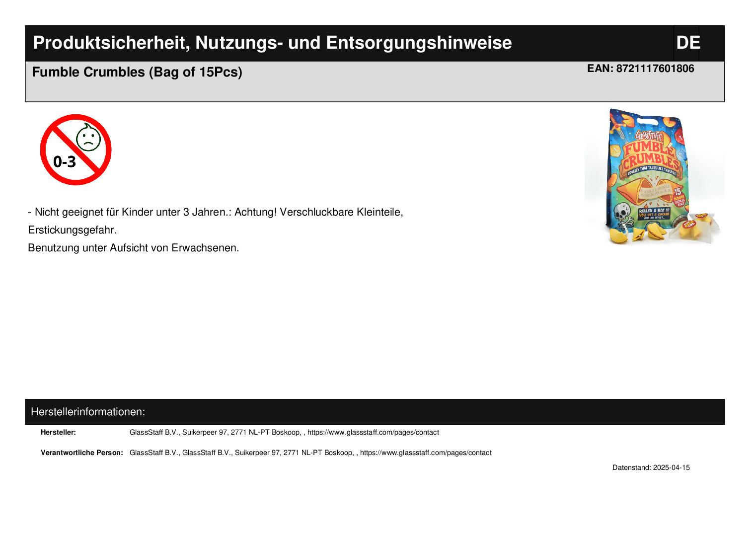 Fumble Crumbles (Bag of 15Pcs) Fumble Crumbles (Bag of 15Pcs)