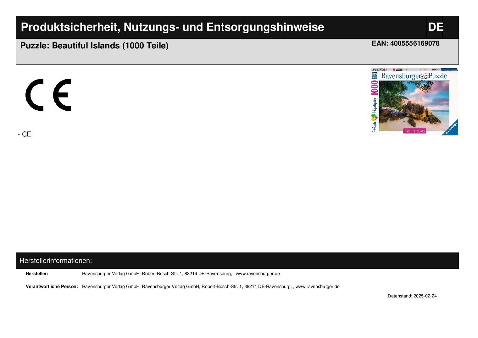 Puzzle: Beautiful Islands (1000 Teile)