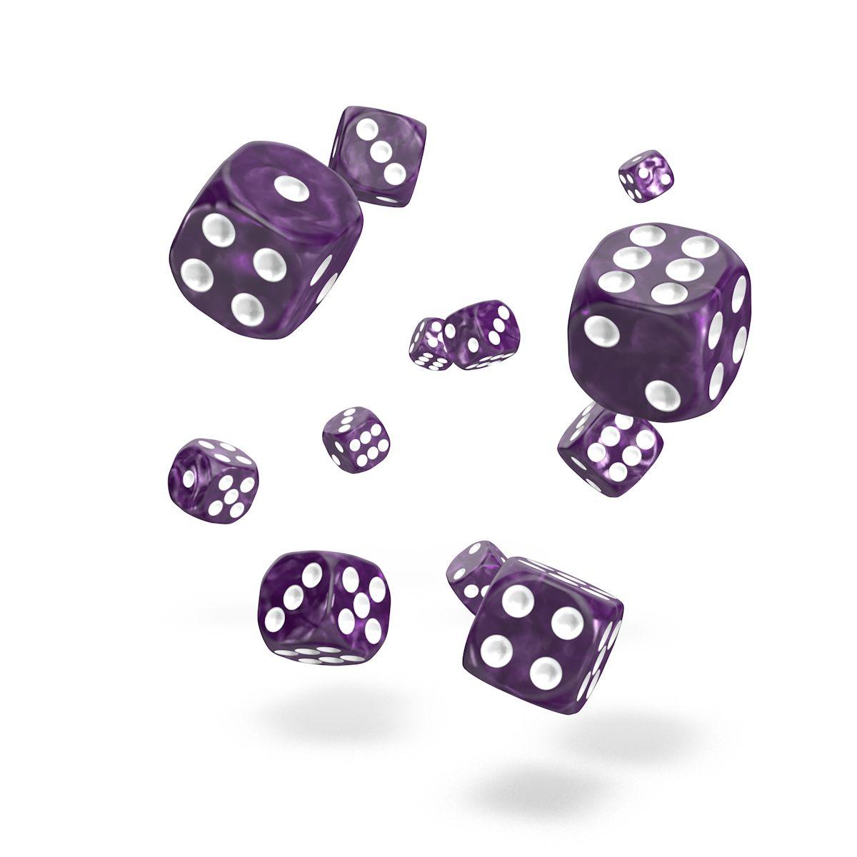 Oakie Doakie Dice D6 Dice 12 mm Marble - Purple (36)
