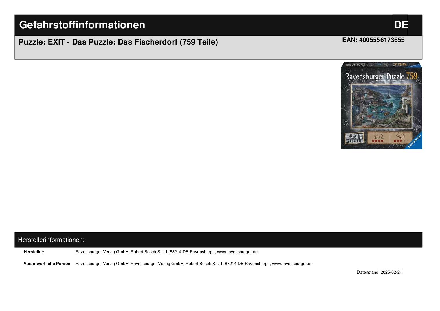 Puzzle: EXIT - Das Puzzle: Das Fischerdorf (759 Teile) Puzzle: EXIT - Das Puzzle: Das Fischerdorf (759 Teile)