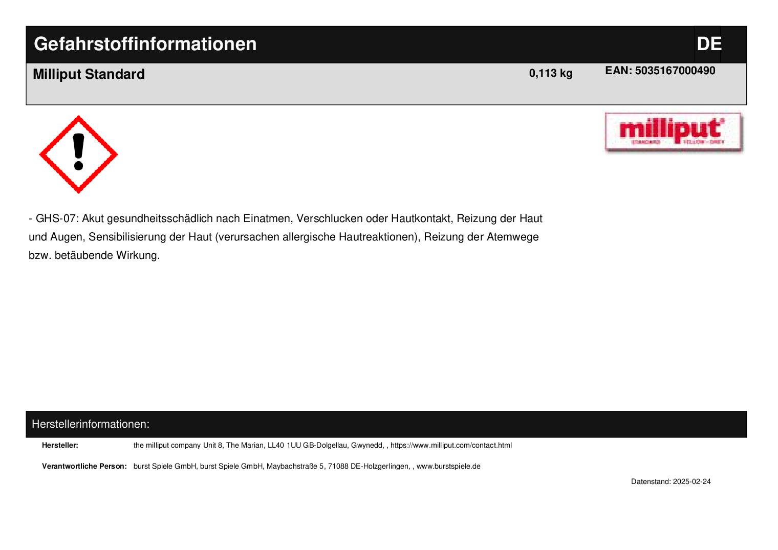Milliput Standard