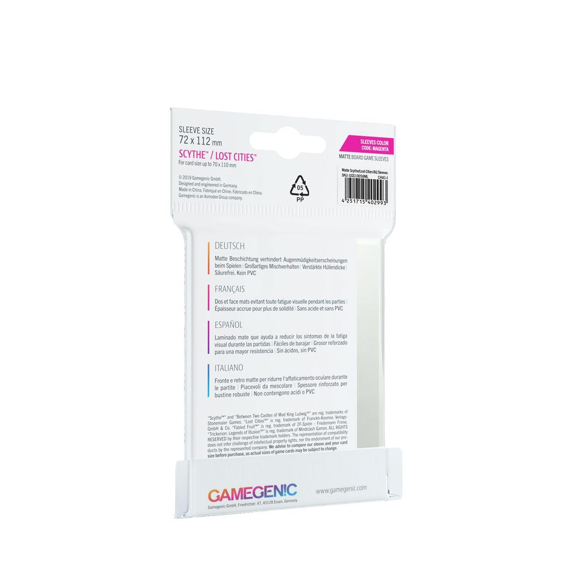 Gamegenic  Matte Board Game Sleeves - Scythe / Lost Cities 72 x 110 mm (60) Gamegenic  Matte Board Game Sleeves - Scythe / Lost Cities 72 x 110 mm (60)