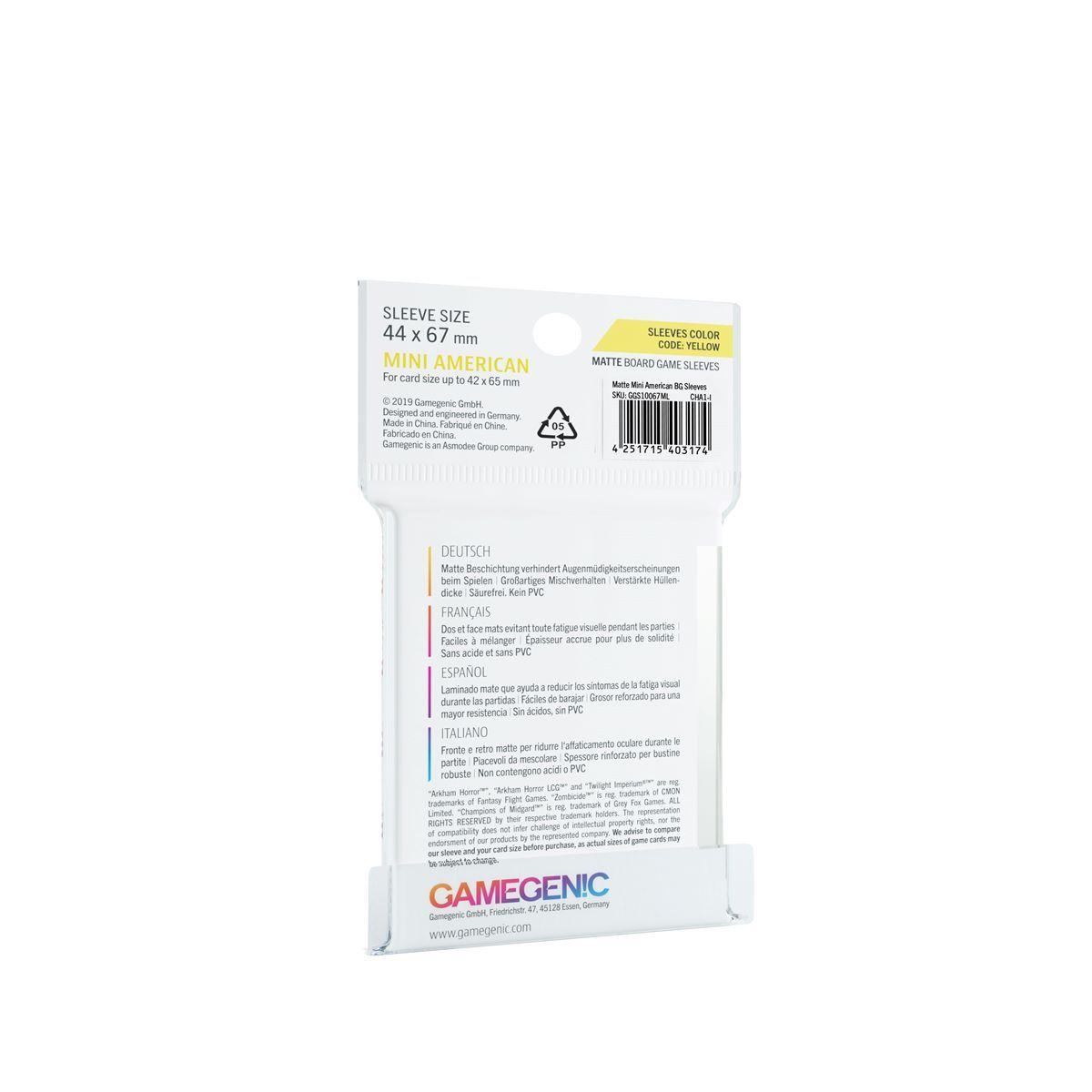Gamegenic  Matte Board Game Sleeves - Mini American 44 x 67 mm (50)
