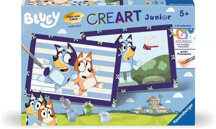 CreArt Bluey - Malen nach Zahlen für Kinder ab 5 Jahren CreArt Bluey - Malen nach Zahlen für Kinder ab 5 Jahren