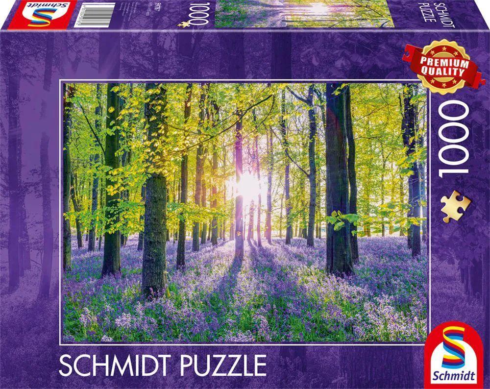 Zarte Glockenblumen im Wald, 1.000 Teile Puzzle Zarte Glockenblumen im Wald, 1.000 Teile Puzzle