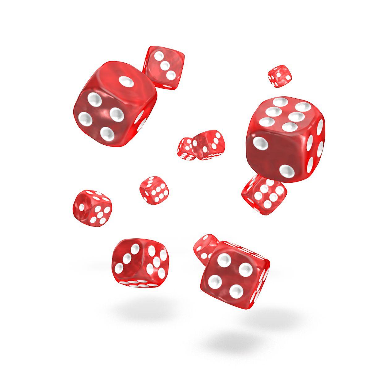 Oakie Doakie Dice D6 Dice 12 mm Marble - Red (36)