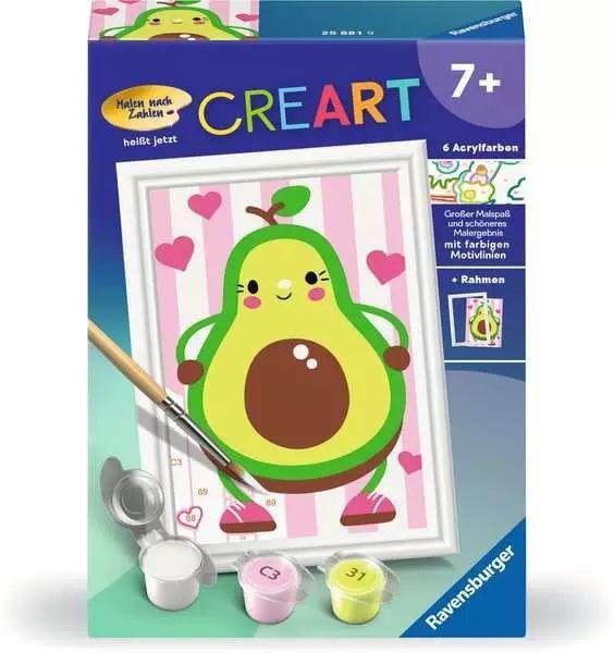 CreArt Avocado - Malen nach Zahlen für Kinder ab 7 Jahren