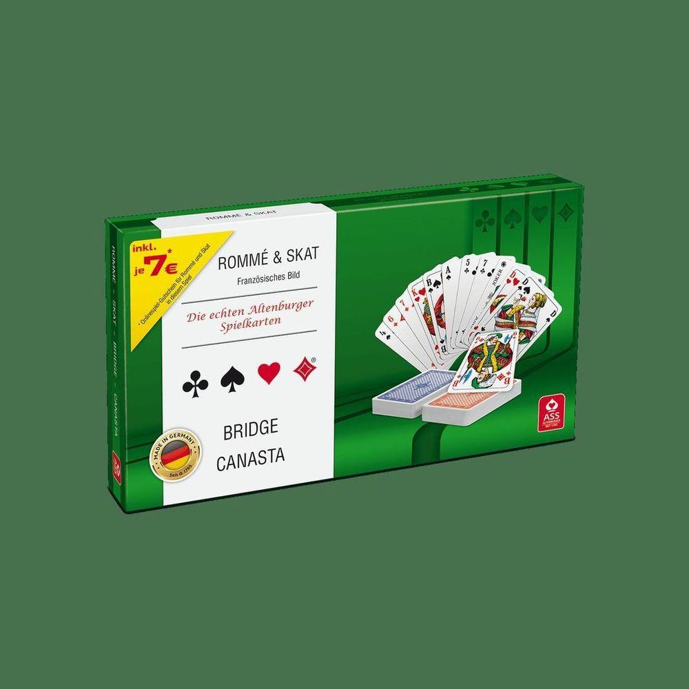 Spielkartenkassette - französisches Bild, in Stülpschachtel