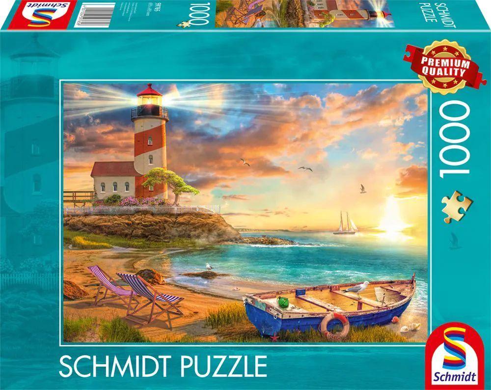 Sonnenuntergang in der Leuchtturm-Bucht, 1.000 Teile Puzzle