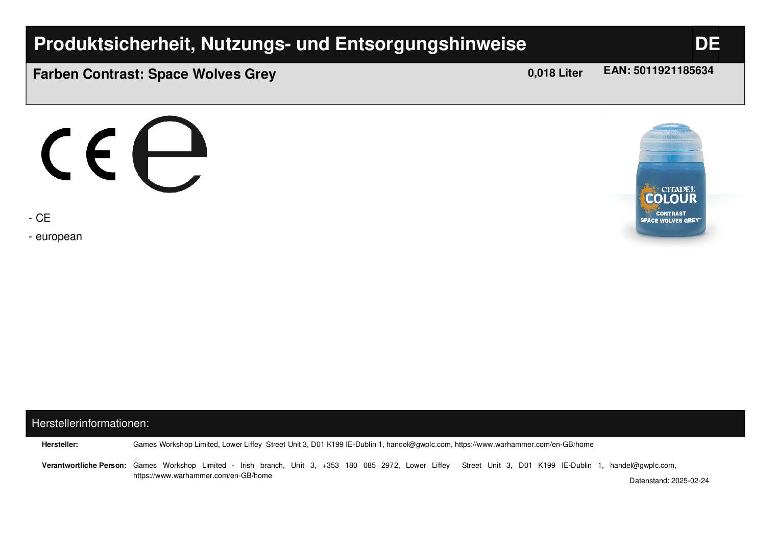Farben Contrast: Space Wolves Grey