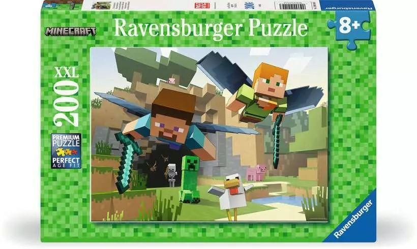 Kinderpuzzle 200 XXL Teile - Minecraft - Tierische Abenteuer