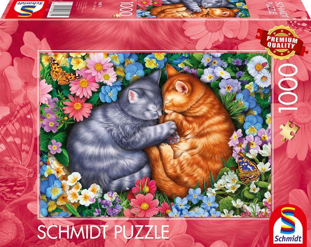 Schlafende Samtpfoten, 1.000 Teile Puzzle