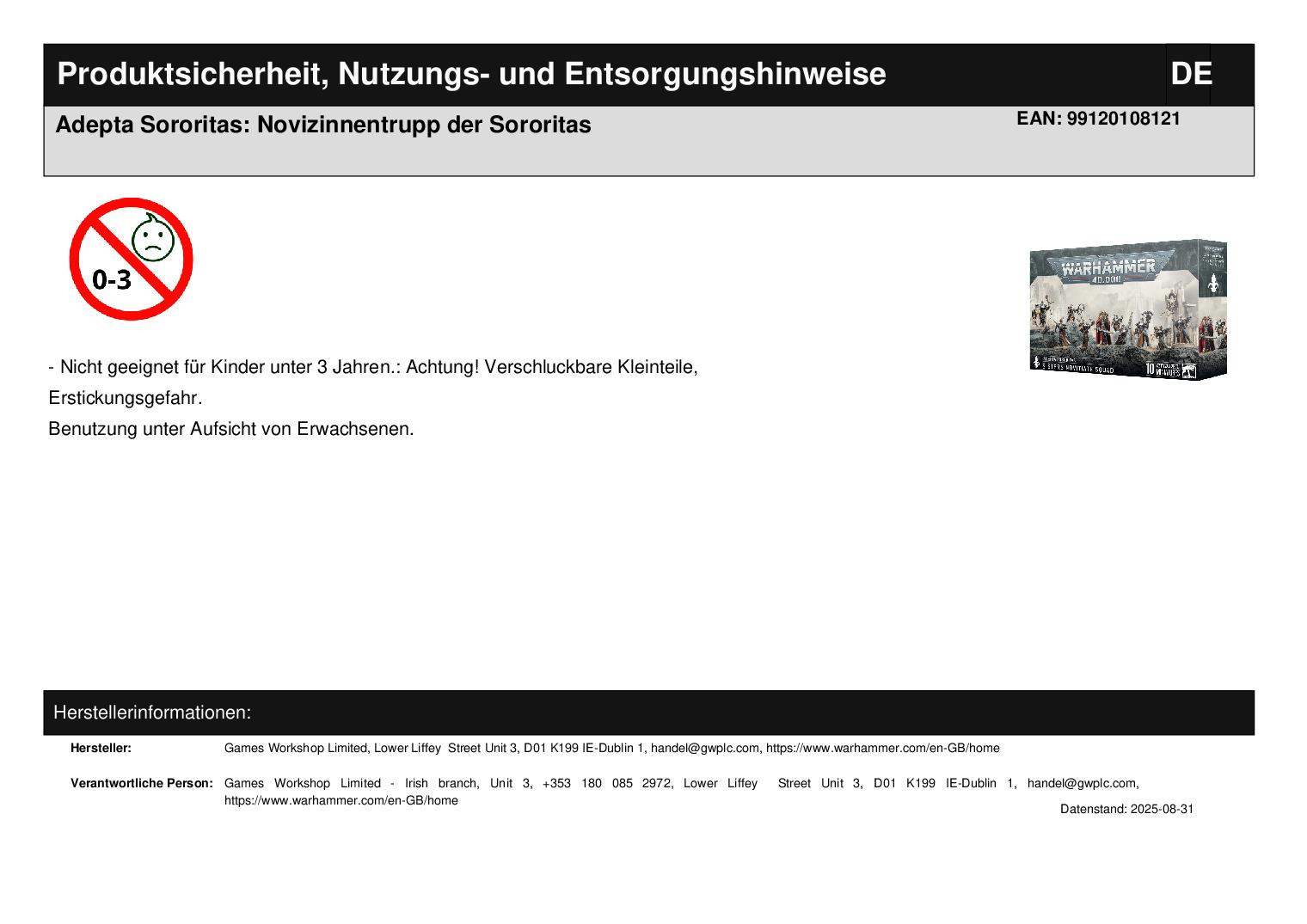 Adepta Sororitas: Novizinnentrupp der Sororitas Adepta Sororitas: Novizinnentrupp der Sororitas