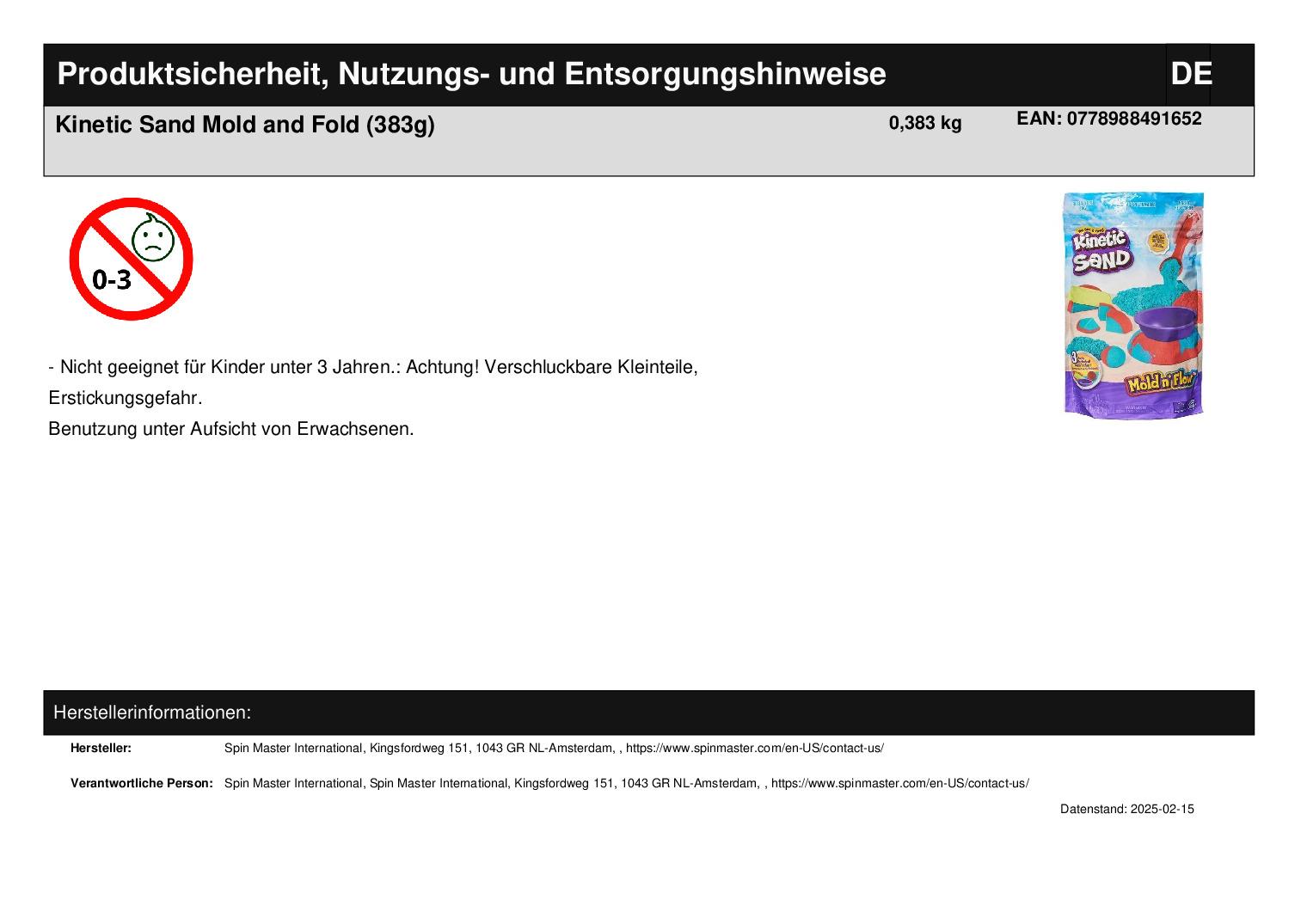 Kinetic Sand Mold and Fold (383g) Kinetic Sand Mold and Fold (383g)