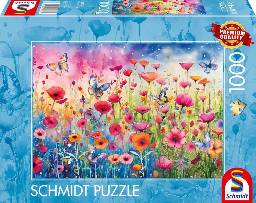 Mohnblumenwiese, 1.000 Teile Puzzle Mohnblumenwiese, 1.000 Teile Puzzle