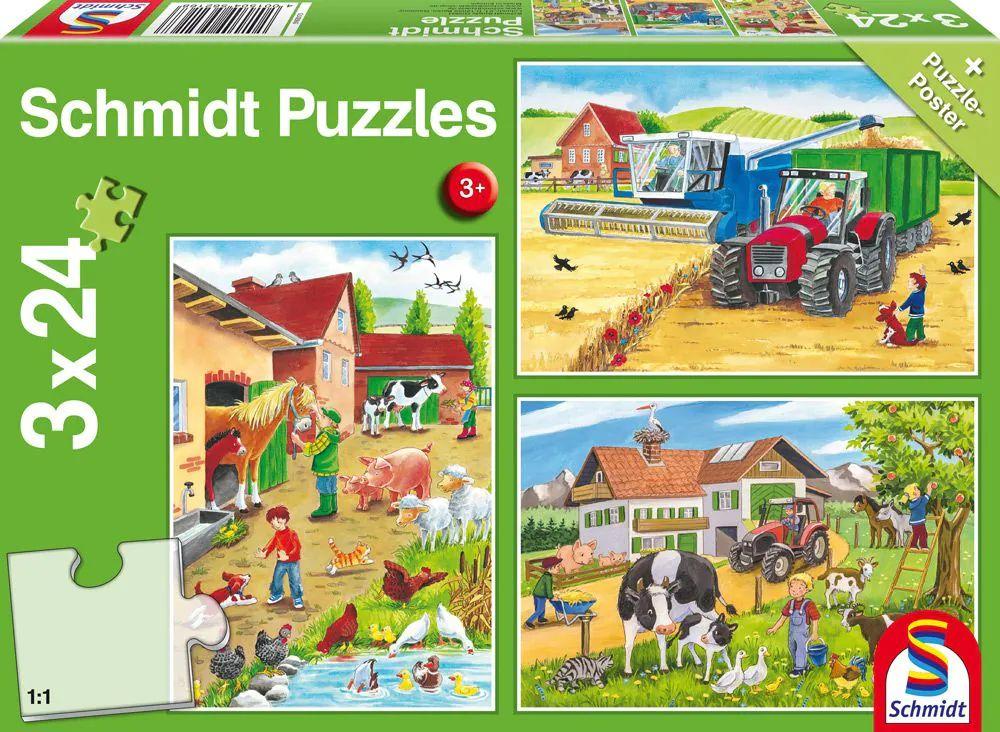 Puzzle: Auf dem Bauernhof  (3x24 Teile)