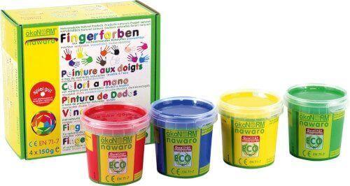 Fingerfarbe Nawaro 4er-Pack