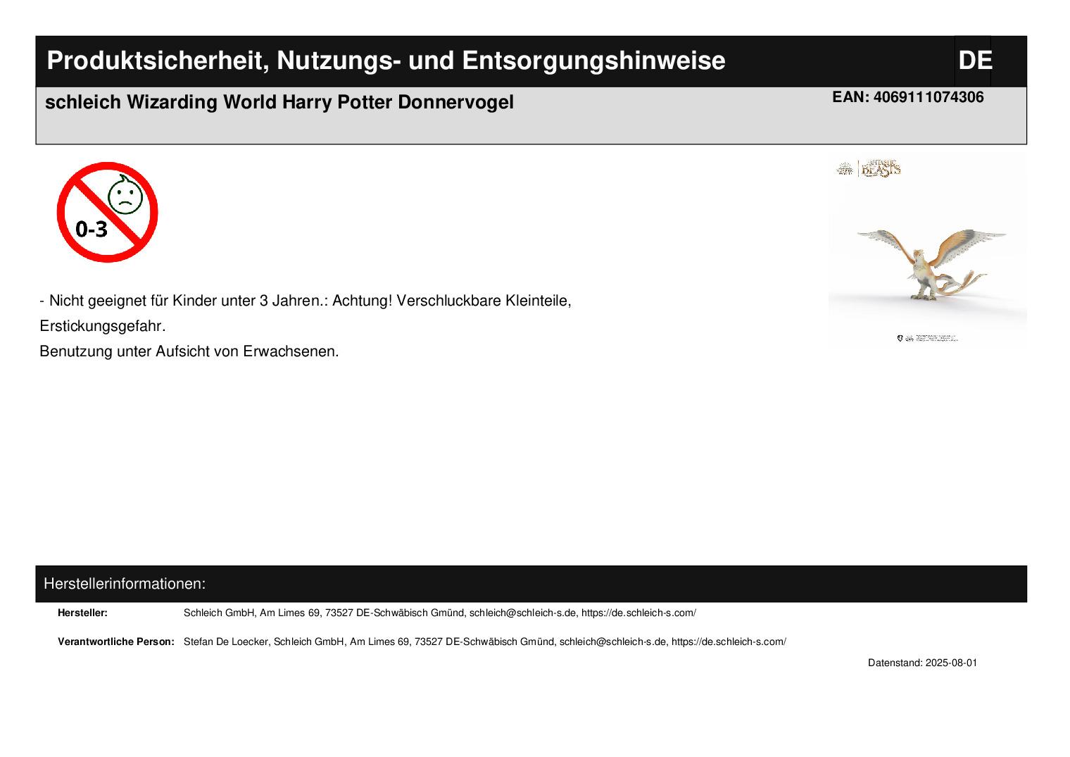 schleich Wizarding World Harry Potter Donnervogel schleich Wizarding World Harry Potter Donnervogel