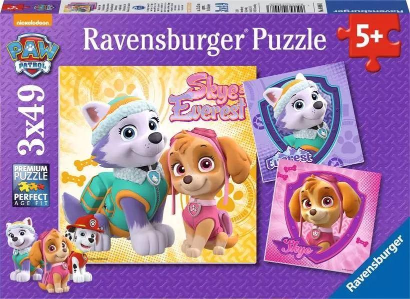 Kinderpuzzle 3x49 Teile - Paw Patrol - Bezaubernde Hundemädchen