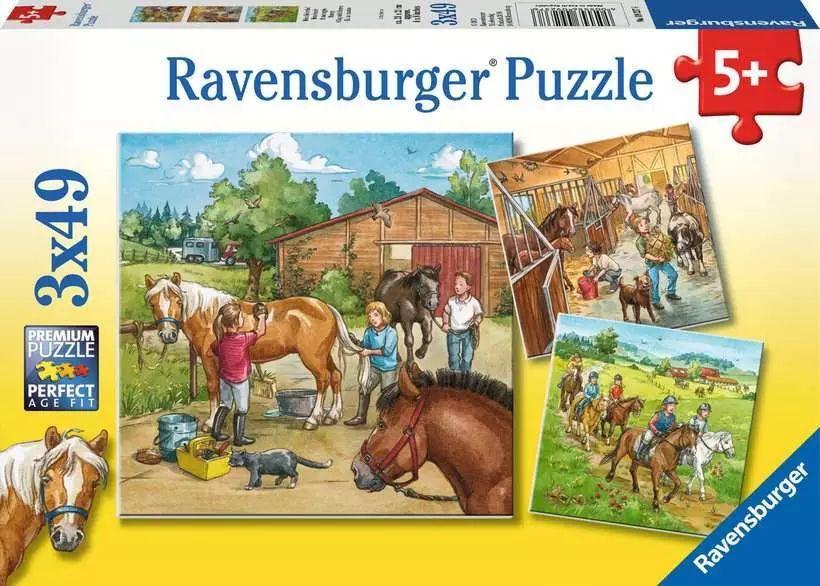 Kinderpuzzle 3x49 Teile - Mein Reiterhof