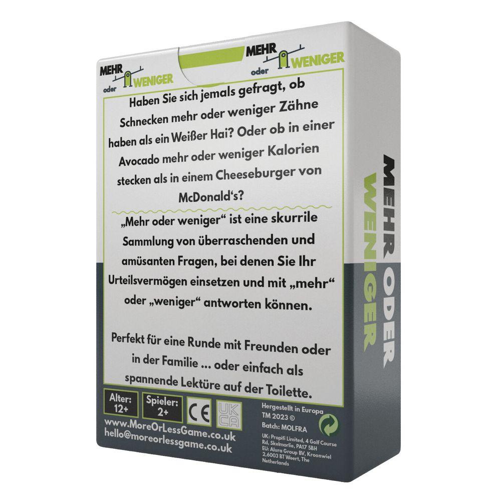 Mehr oder weniger