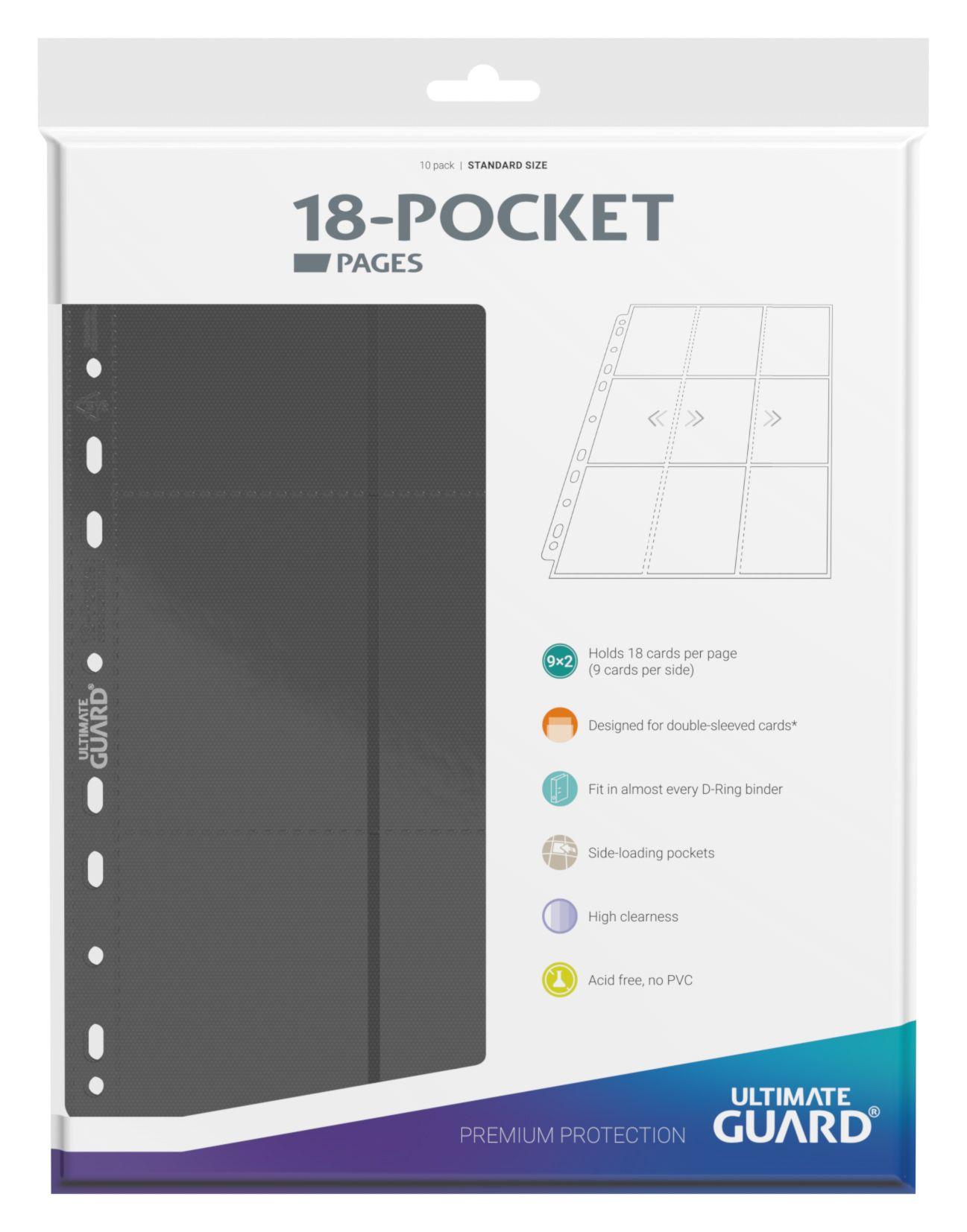Ultimate Guard 18-Pocket Side-Loading Supreme Pages Standard Size Grau (10)