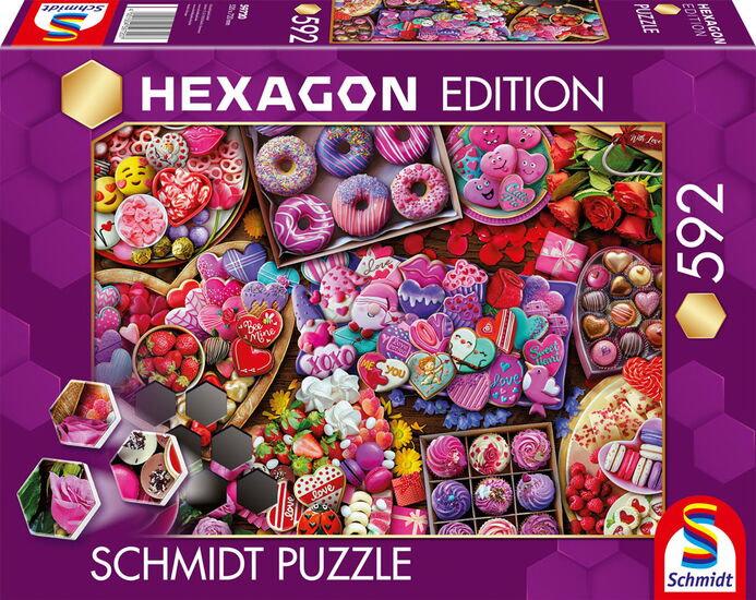 Hexagon-Puzzle 592 Teile: Lieblingsleckereien