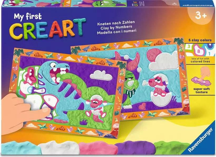 My First CreArt, Kneten nach Zahlen - Freche Dinos