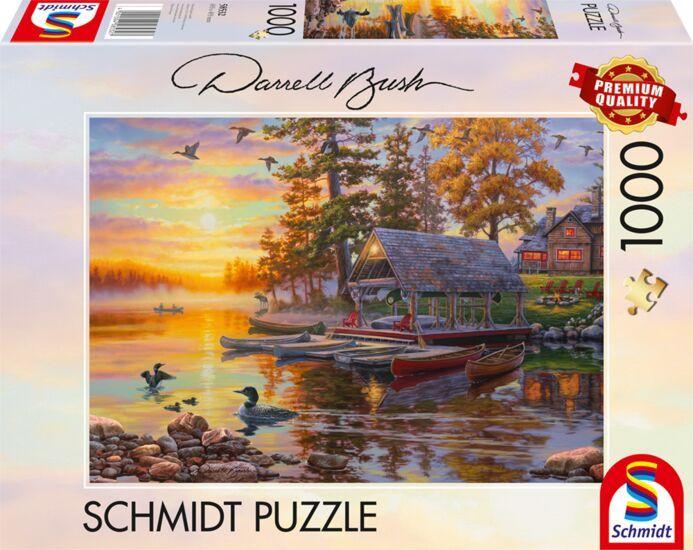 Darrel Bush: Bootshaus mit Kanus, 1.000 Teile Puzzle