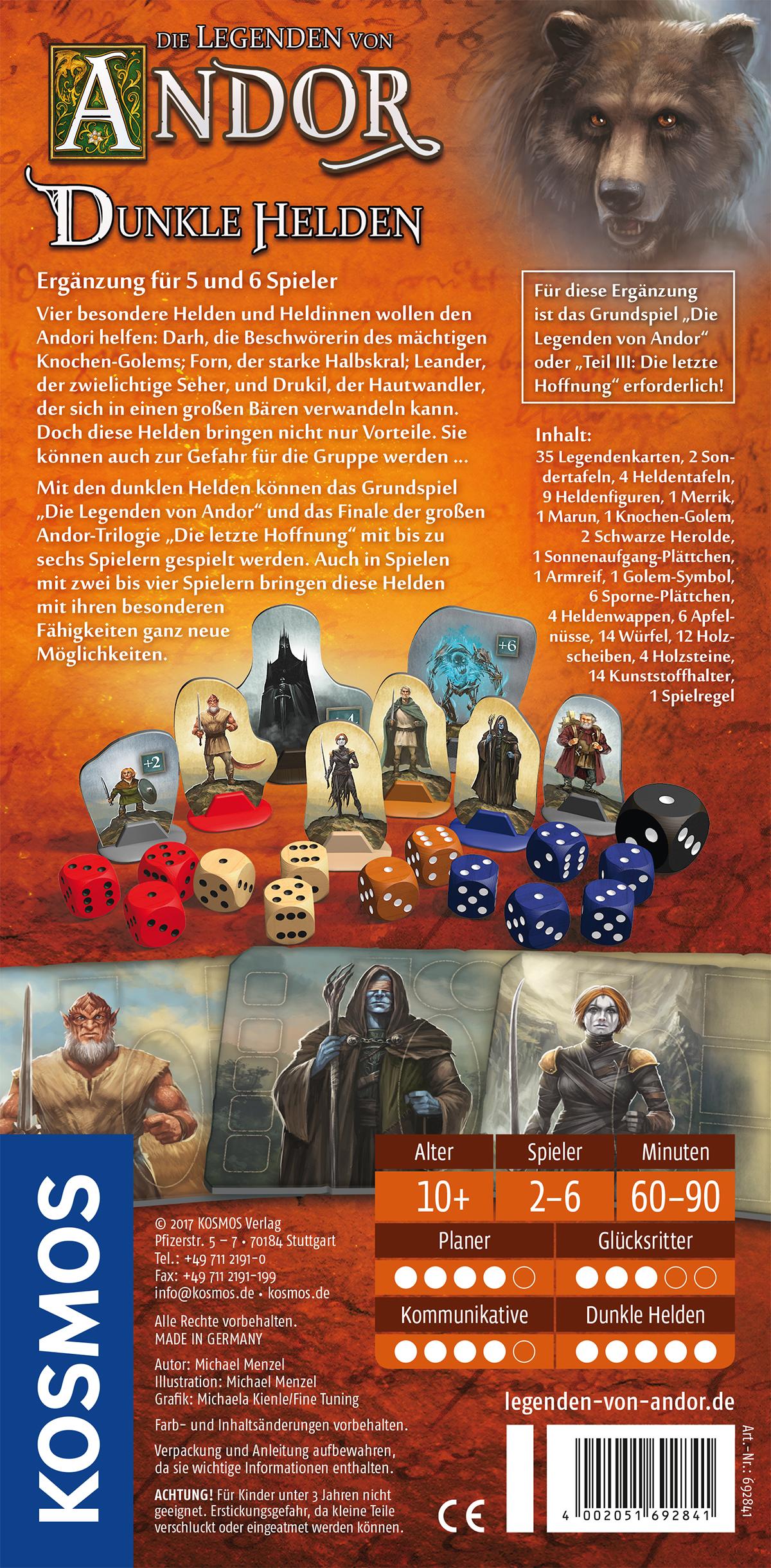 Die Legenden von Andor - Dunkle Helden 5-6 Spieler