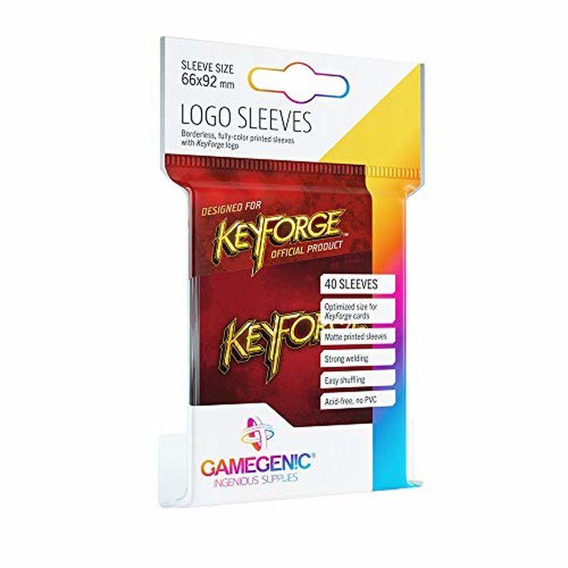 KeyForge Printed Sleeves Logo on Red