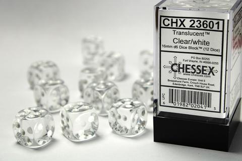Chessex W6x12 Translucent: clear / white Chessex W6x12 Translucent: clear / white