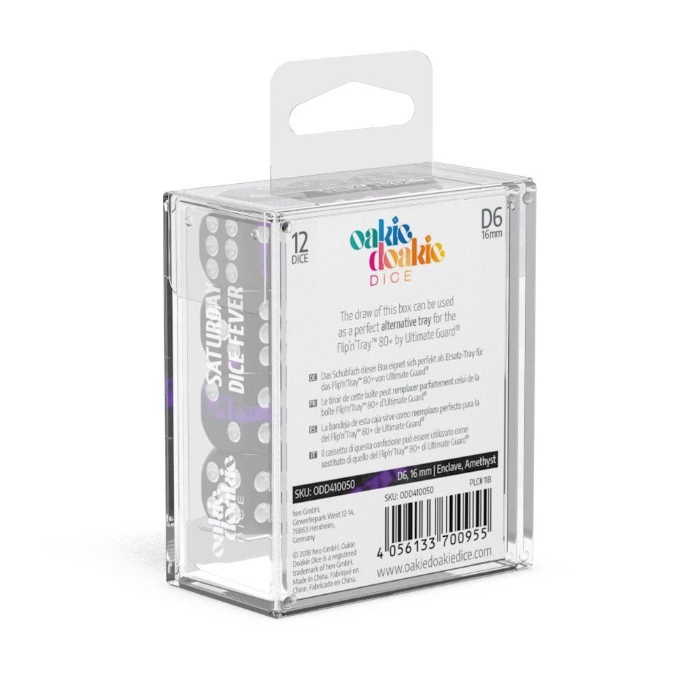 Oakie Doakie Dice D6 Dice 16 mm Enclave - Amethyst (12) Oakie Doakie Dice D6 Dice 16 mm Enclave - Amethyst (12)