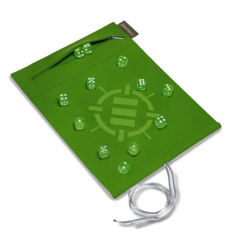 ENHANCE Tabletop Roll on a Scroll 6-sided Dice and Rolling Mat - Green