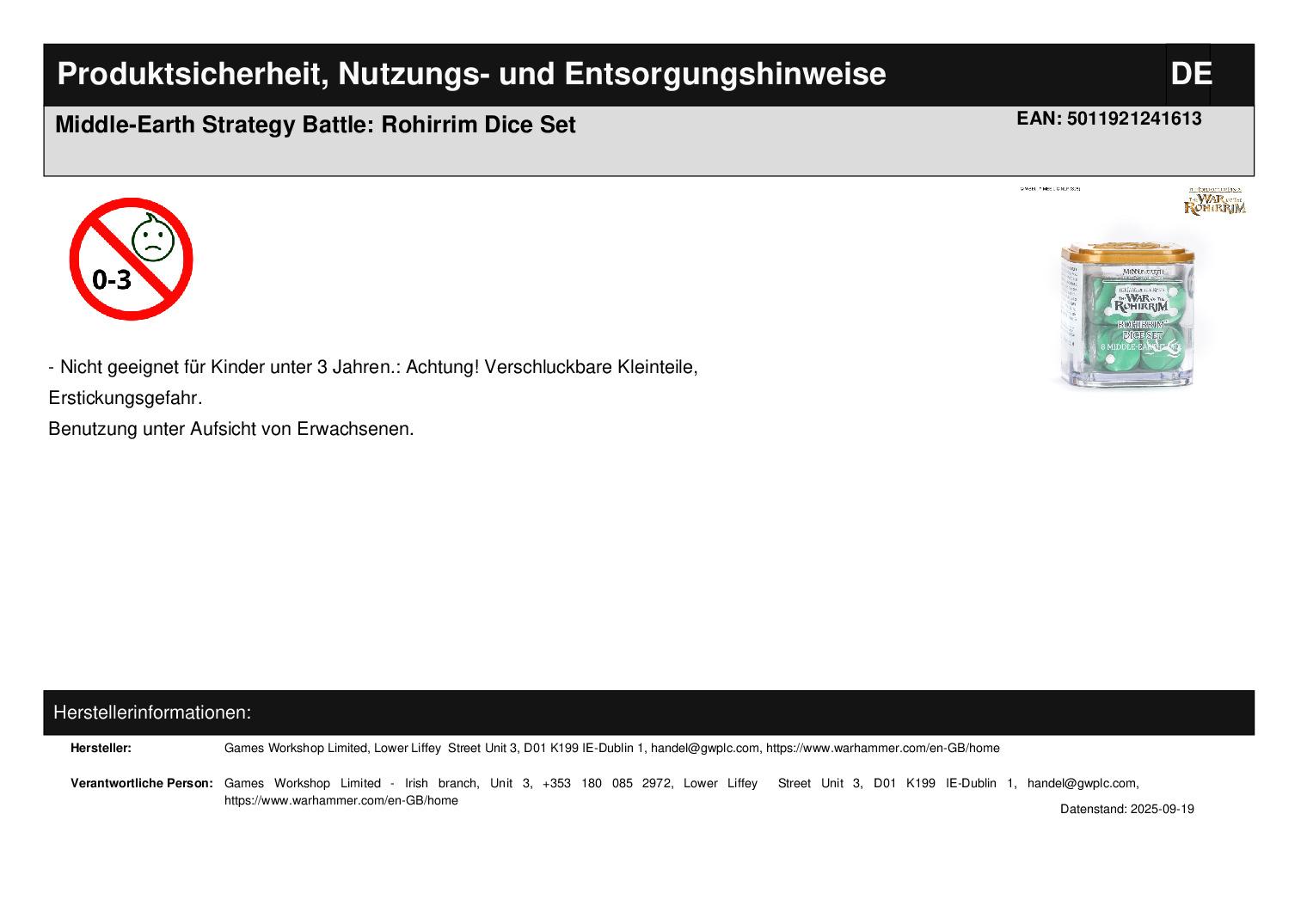 Middle-Earth Strategy Battle: Rohirrim Dice Set Middle-Earth Strategy Battle: Rohirrim Dice Set