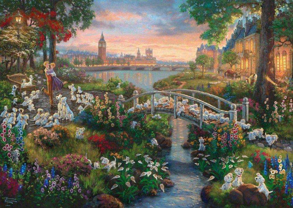 Puzzle: Thomas Kinkade Disney 101 Dalmatiner (1000 Teile)