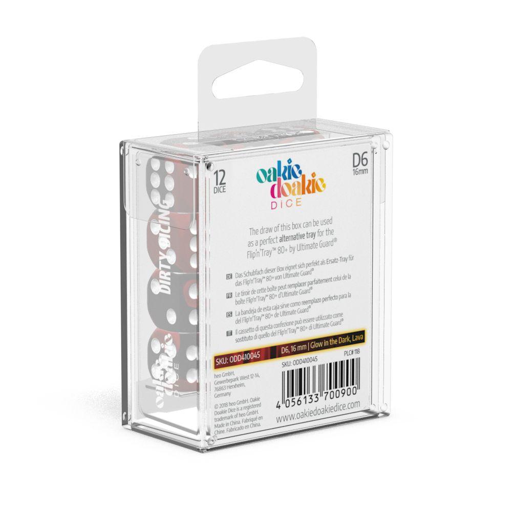 Oakie Doakie Dice D6 Dice 16 mm Glow in the Dark - Lava (12) Oakie Doakie Dice D6 Dice 16 mm Glow in the Dark - Lava (12)