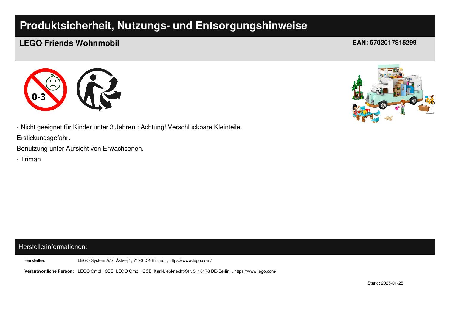 LEGO Friends Wohnmobil LEGO Friends Wohnmobil