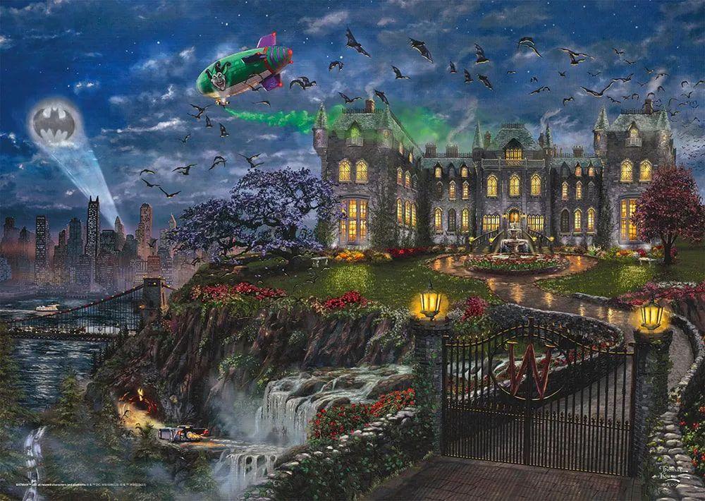 Thomas Kinkade Studios: DC Comics, Warner Bros. - Wayne Manor, 1.000 Teile Puzzle