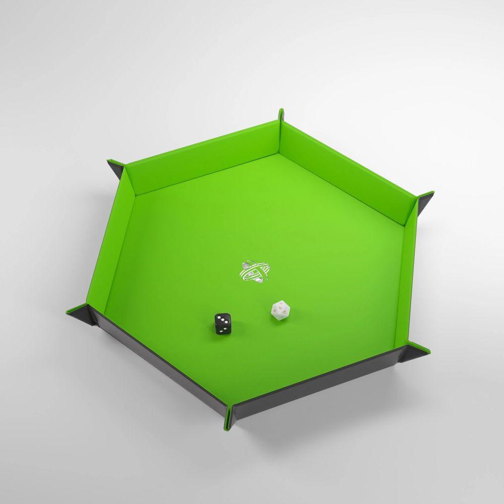 Gamegenic Magnetic Dice Tray Hexagonal Black&Green Gamegenic Magnetic Dice Tray Hexagonal Black&Green