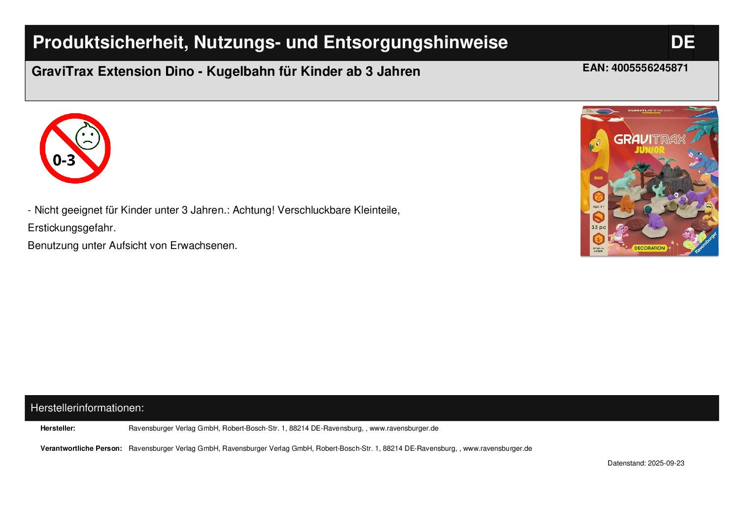 GraviTrax Extension Dino - Kugelbahn für Kinder ab 3 Jahren