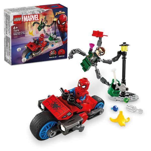 LEGO Marvel Motorrad-Verfolgungsjagd: Spider-Man vs. Doc Ock