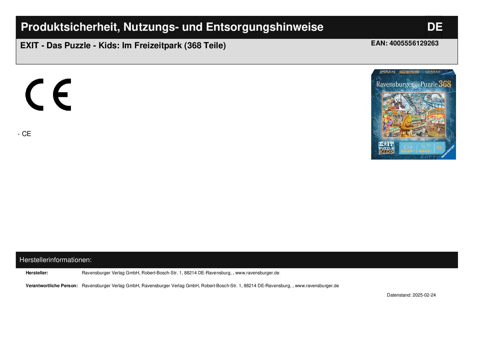 EXIT - Das Puzzle - Kids: Im Freizeitpark (368 Teile)