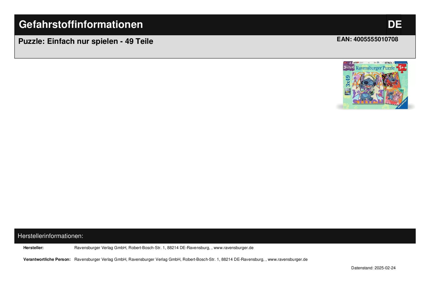 Puzzle: Einfach nur spielen - 49 Teile *B-Ware*