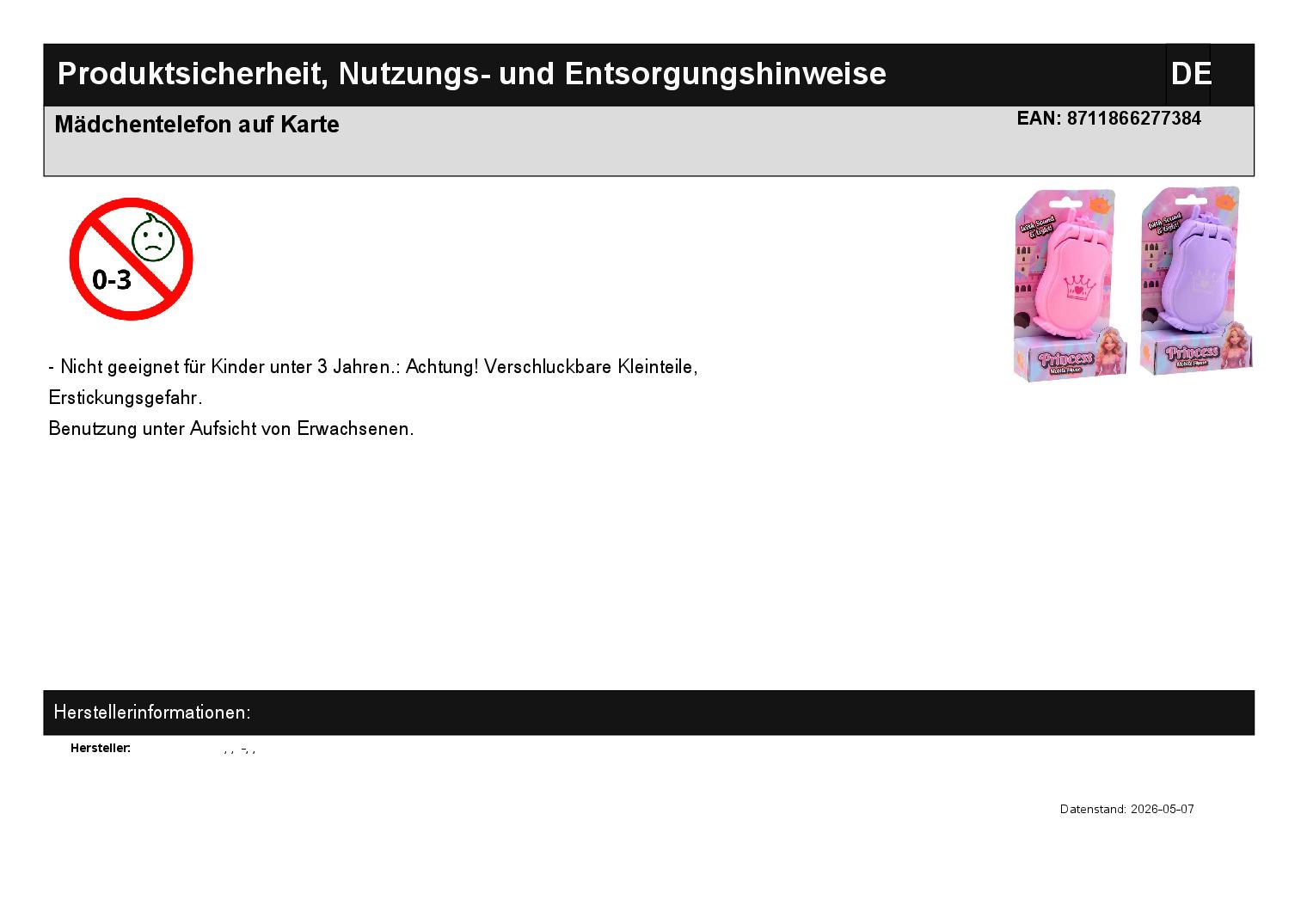 Mädchentelefon auf Karte