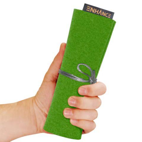 ENHANCE Tabletop Roll on a Scroll 6-sided Dice and Rolling Mat - Green