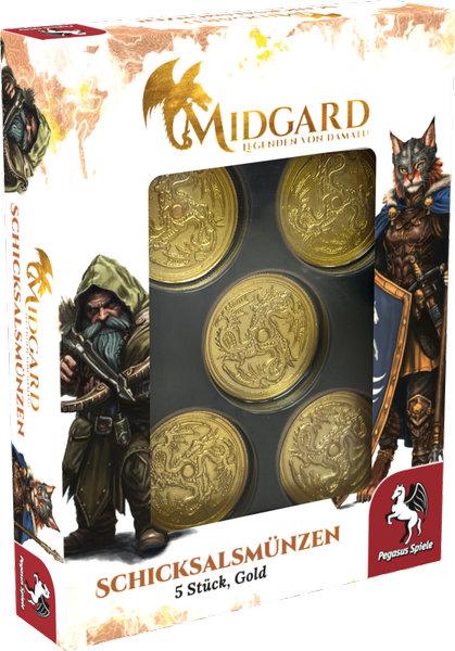 Midgard - Legenden von Damatu: Schicksalsmünzen (5er Set, gold)